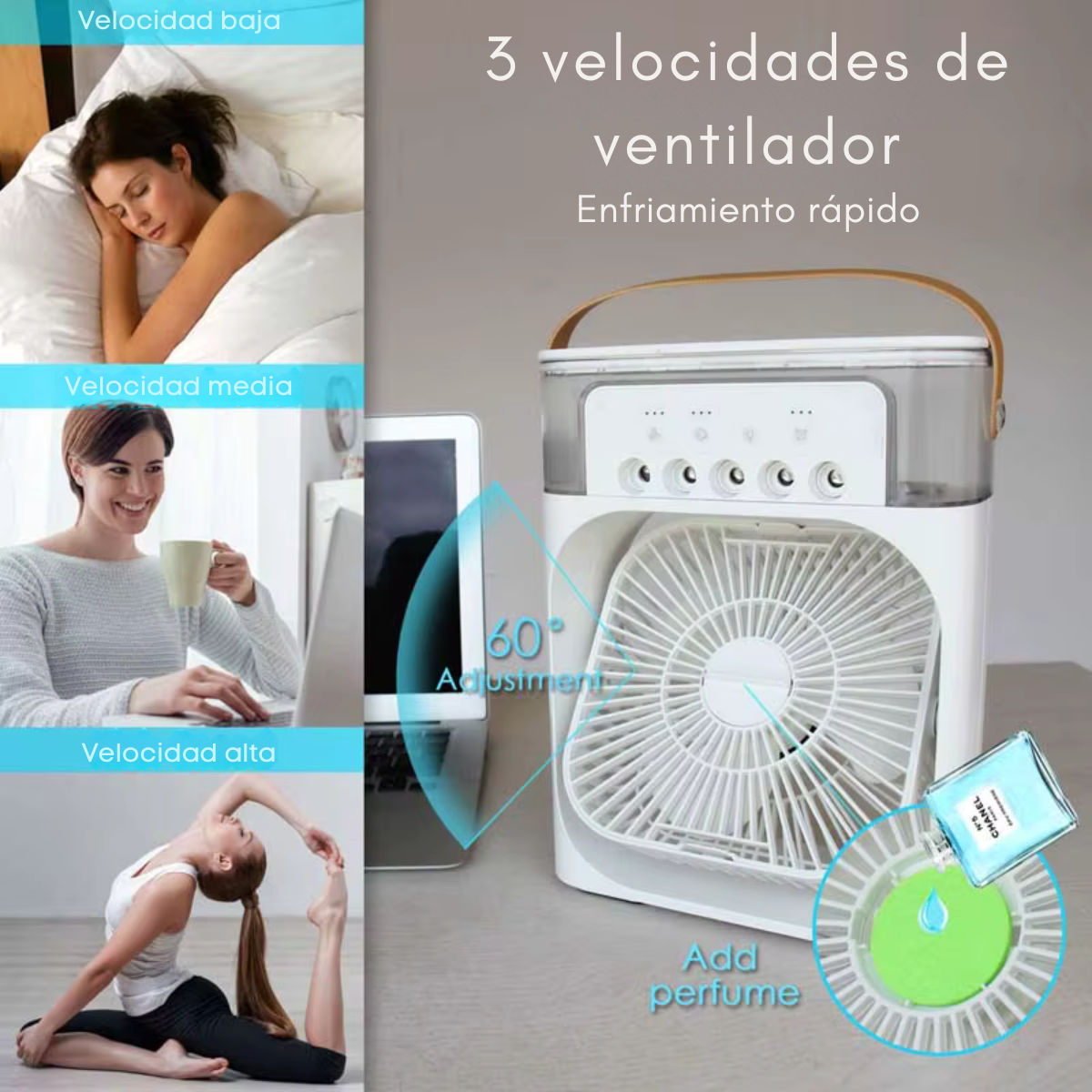 Ventilador Humidificador Aire  2 en 1