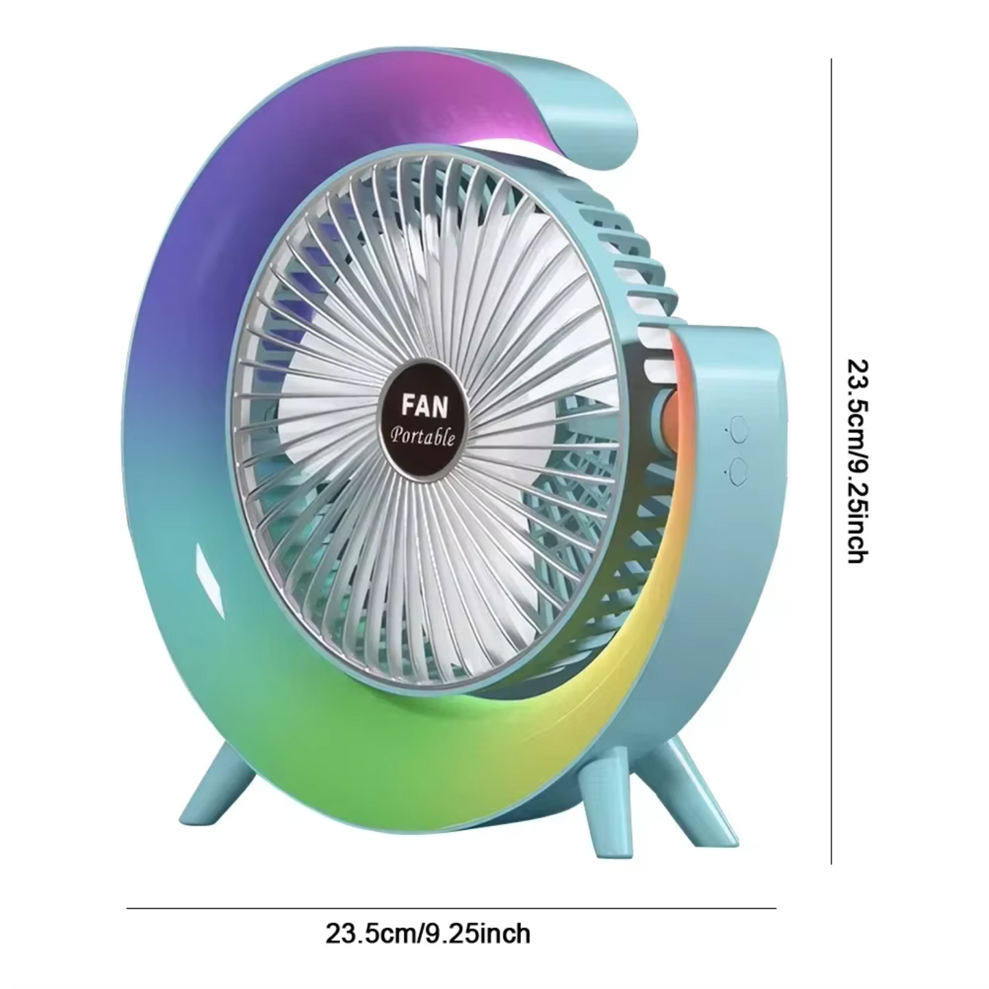 Ventilador USB de Escritorio con Luces RGB